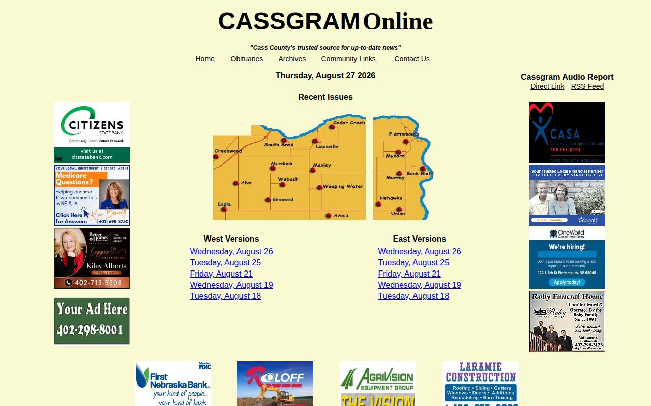 Cassgram Cass County local crime and jail-booking news index
